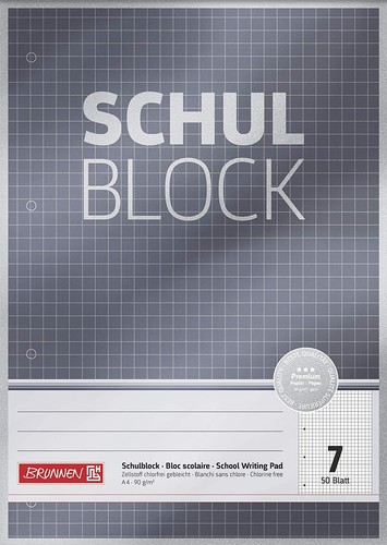 Brunnen schulblock lineatur - schulblock, a4