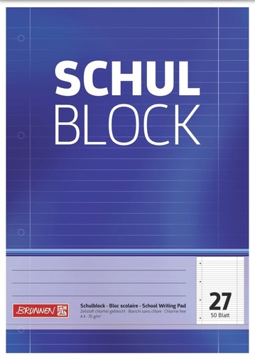 Schulblock lin27 50bl - a4, 50bl,