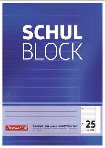Schulblock din lineatur - a4, 25